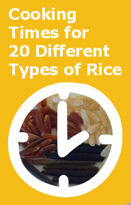Cooking Times for 20 Types of Rice