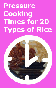 Pressure Cooking Times for Rice