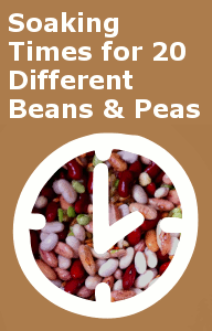 Soaking Times for 20 Types of Beans and Peas